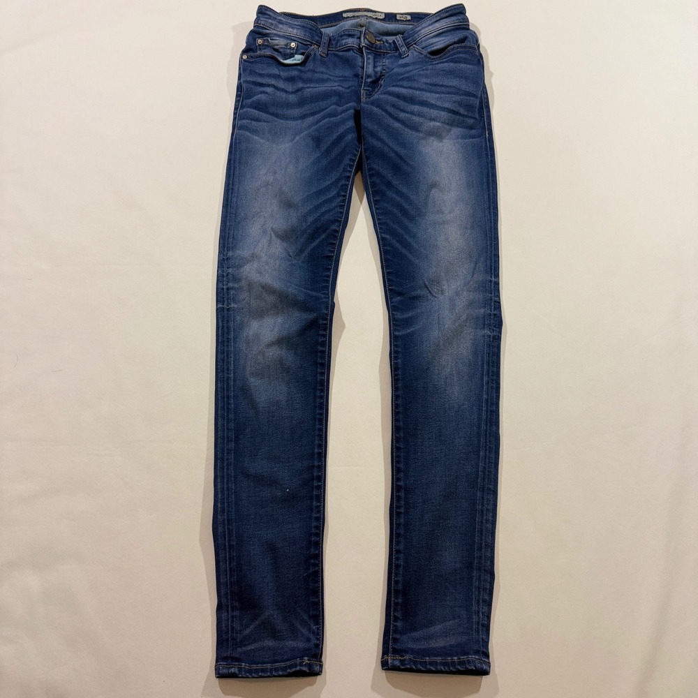 BKE Stella Skinny Jeans Women 25R Blue Medium Wash Low Rise Stretch Denim